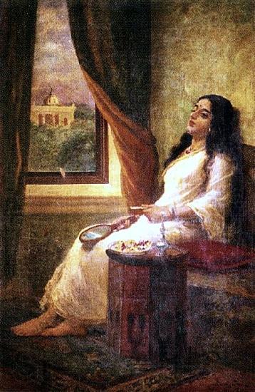 Raja Ravi Varma In Contemplation Germany oil painting art